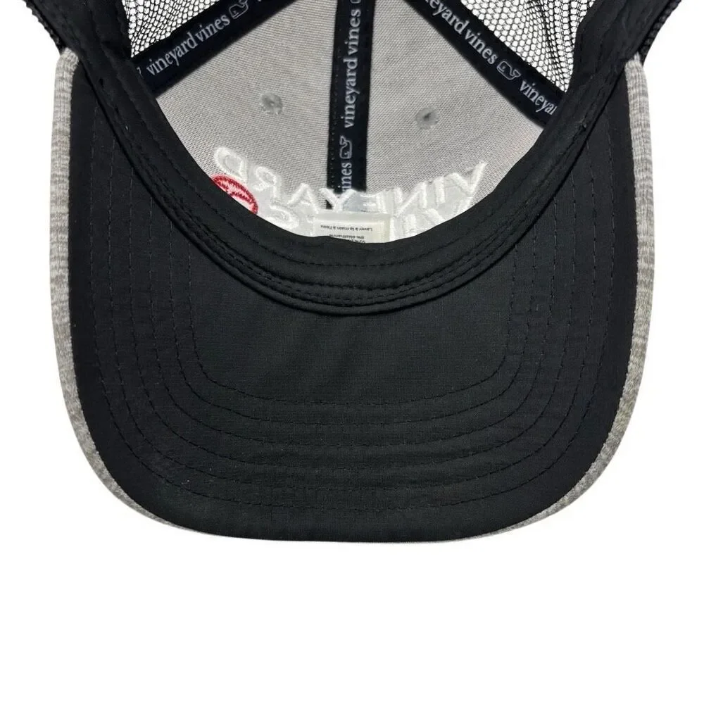 Vineyard Vines Spacedye Men's Mesh Trucker‎ Snapback Cap Gray/Black